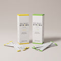 Skinny Straws Lemon and Lime Duo boxes with individually wrapped flavored straws
